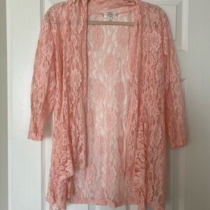 Lace Cardigan in Pink